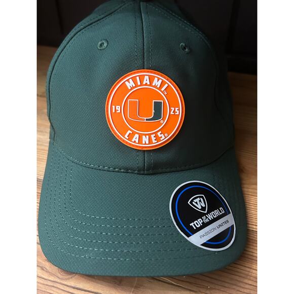 Miami Hurricanes Top of the World Adjustable Baseball Cap Hat New NCAA - Picture 1 of 4